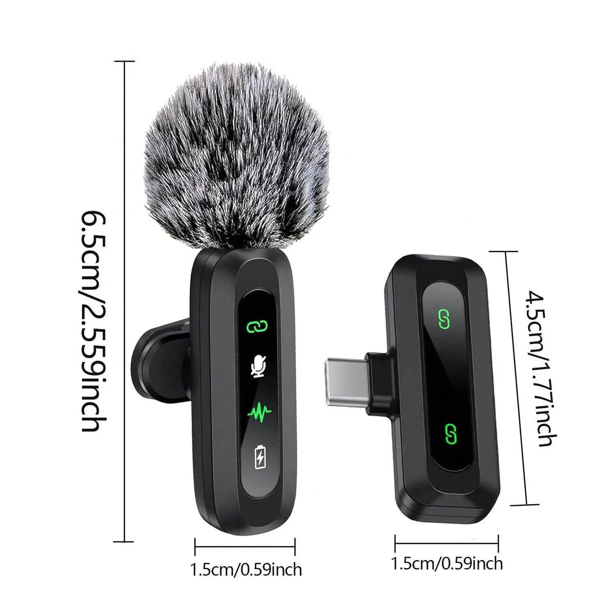 Professional Wireless Lapel Microphone for Iphone & Android, Rechargeable Portable Mic for Video Recording, Teaching, Interviews, Live Podcast Equipment, Live Broadcast Equipment, Podcasts & Mics for Vlogging #GLOBAL PICKS