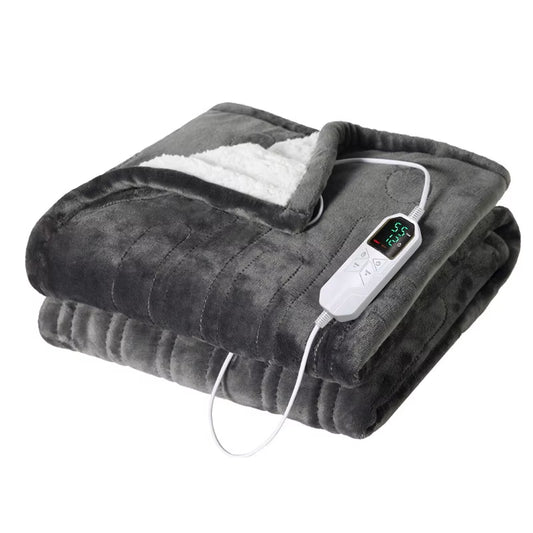 Winter Household Electric Blanket with Washable and Intelligent Power-Off Function, Flannel Warm Blanket