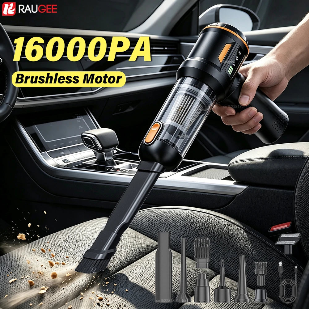 Car Vacuum Cleaner Portable Wireless Vacuum Cleaner 16000PA Strong Suction Handheld Vacuum Cleaner Powerful Blower for Car Home