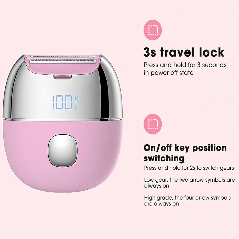Electric Bikini Trimmer Painless Shaver for Face Legs Underarm