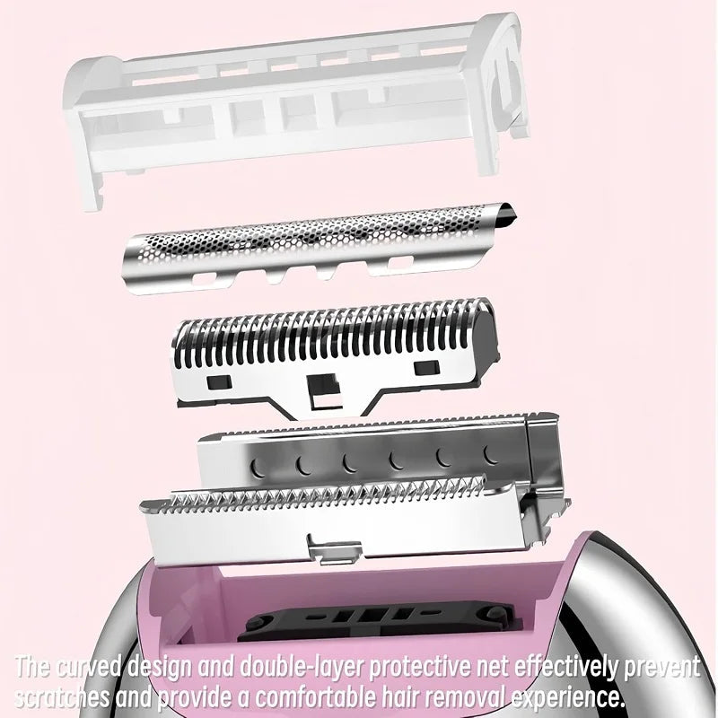 Electric Bikini Trimmer Painless Shaver for Face Legs Underarm