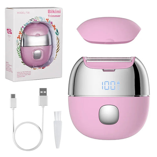 Electric Bikini Trimmer Painless Shaver for Face Legs Underarm