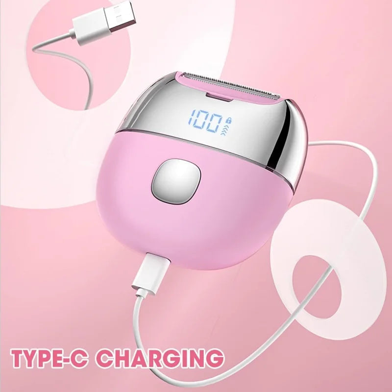 Electric Bikini Trimmer Painless Shaver for Face Legs Underarm