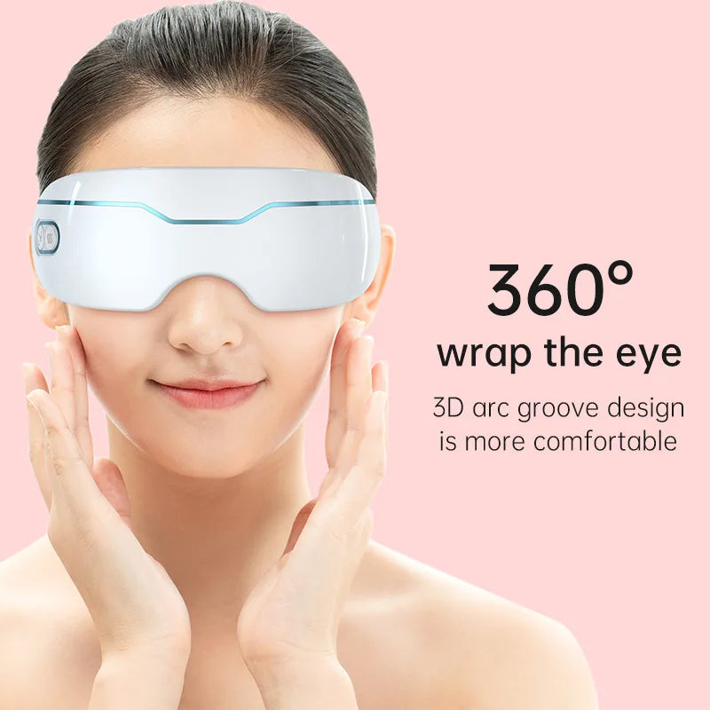 Electric Smart Eye Massager With Heated 2 Modes Steam Massage For Dry