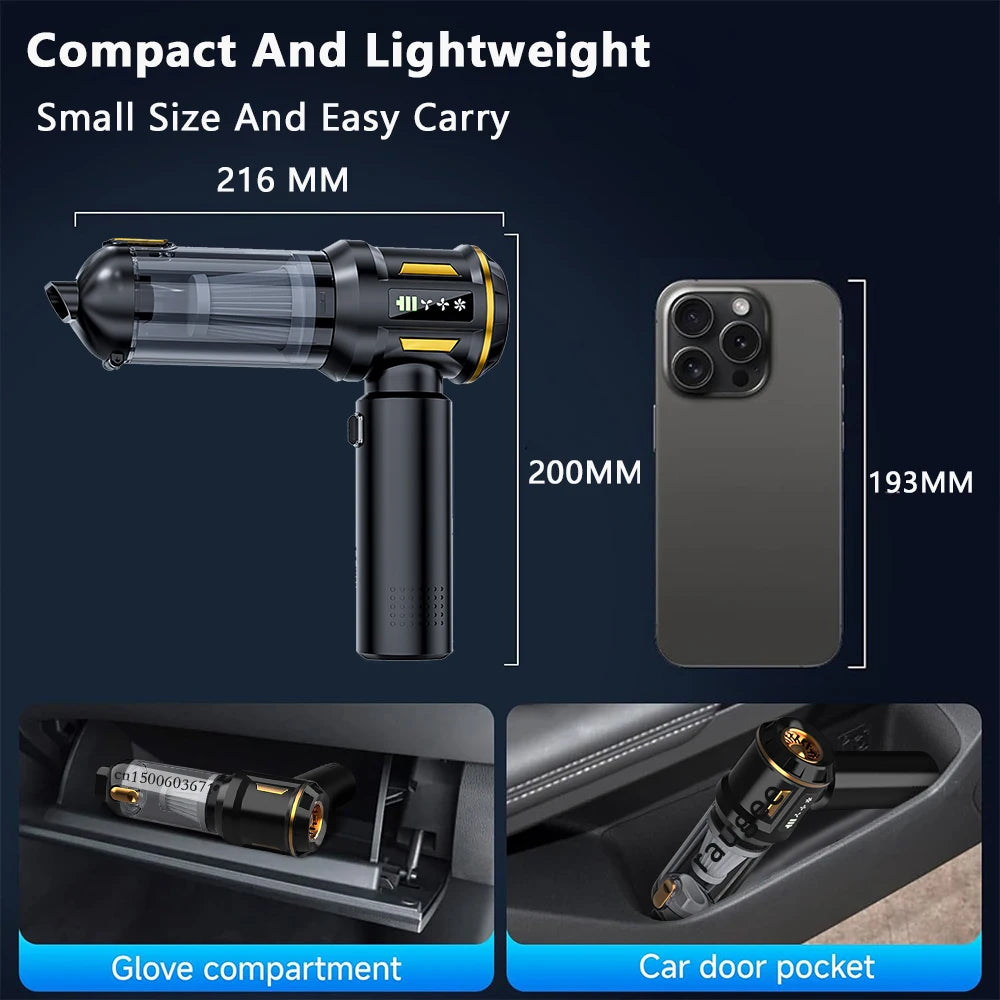 Car Vacuum Cleaner Portable Wireless Vacuum Cleaner 16000PA Strong Suction Handheld Vacuum Cleaner Powerful Blower for Car Home