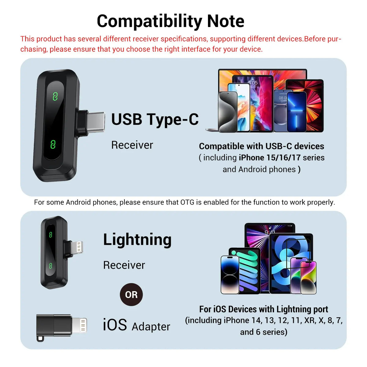 Professional Wireless Lapel Microphone for Iphone & Android, Rechargeable Portable Mic for Video Recording, Teaching, Interviews, Live Podcast Equipment, Live Broadcast Equipment, Podcasts & Mics for Vlogging #GLOBAL PICKS
